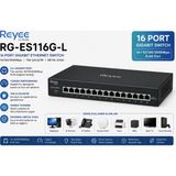 Reyee RG-ES116G-L 16 Portlu, 10/100/1000 Gigabit, Tak Çalıştır, Çelik Kasa