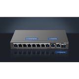 Reyee RG-ES210GS-P 10 Portlu, 10/100/1000 Gigabit, Yönetilebilir Switch, 1 Gigabit Uplink, 1 Gigabit Combo, 8 Port Poe+ (120W)