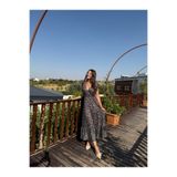 Reyhan Bilgin ÇİÇEK DESENLİ MİDİ ELBİSE