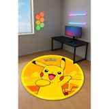 Reyhani Pikachu Kaymaz Taban Makinede Yıkanabilir Gaming Oyuncu Gamer Genç Odası Halısı
