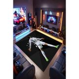 Reyhani RONALDO DESENLİ Kaymaz Taban Makinede Yıkanabilir Gaming Oyuncu Gamer Genç Odası Halısı