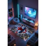 Reyhani SPİDER MAN Kaymaz Taban Makinede Yıkanabilir Gaming Oyuncu Gamer Genç Odası Halısı