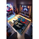 Reyhani Süper Kahramanlar Desenli Kaymaz Taban Makinede Yıkanabilir Gaming Oyuncu Gamer Genç Odası Halısı