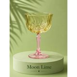 R'eyla Moon 6’lı Premium Kokteyl Kadeh Seti – Renkli Kristal Cam Ayaklı Bardak - 1 Adet - 230 ml