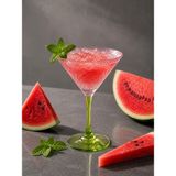 R'eyla Pinko 4’lü Premium Kokteyl & Martini Kadeh Seti – Özel Fırın Boyama Renkli Cam Bardak - 230 ml