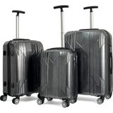 Reymond Inox Polikarbon Valiz, 3'lü Set - Renk - Antrasit