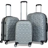 Reymond Luggage Abs Piramit Canyon Serisi Valiz, Gri - 3'lü Set