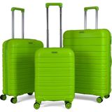 Reymond Luggage Karbon Pp Horizon Serisi Kırılmaz Valiz, Fıstık Yeşili - 3'lü Set