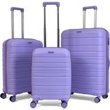 Reymond Luggage Karbon Pp Horizon Serisi Kırılmaz Valiz, Lila - 3'lü Set