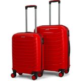 Reymond Luggage Lora Pp (Polipropilen) Kırılmaz Valiz, Kabin Boy&orta Boy - Kırmızı