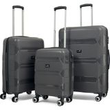 Reymond Luggage Lucas Polipropilen Kırılmaz Valiz, 3\'lü Set - Antrasit