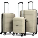 Reymond Luggage Lucas Polipropilen Kırılmaz Valiz, 3\'lü Set - Bej
