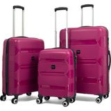 Reymond Luggage Lucas Polipropilen Kırılmaz Valiz, 3\'lü Set - Bordo