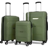 Reymond Luggage Lucas Polipropilen Kırılmaz Valiz, 3\'lü Set - Haki