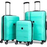 Reymond Luggage Lucas Polipropilen Kırılmaz Valiz, 3\'lü Set - Mint