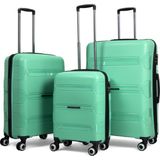 Reymond Luggage Lucas Polipropilen Kırılmaz Valiz, 3\'lü Set - Su Yeşili