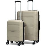 Reymond Luggage Lucas Polipropilen Kırılmaz Valiz, Kabin Boy&büyük Boy - Bej