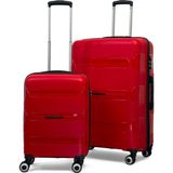 Reymond Luggage Lucas Polipropilen Kırılmaz Valiz, Kabin Boy&büyük Boy - Kırmızı