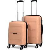Reymond Luggage Lucas Polipropilen Kırılmaz Valiz, Kabin Boy&orta Boy - Pudra