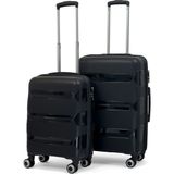 Reymond Luggage Lucas Polipropilen Kırılmaz Valiz, Kabin Boy&orta Boy - Siyah