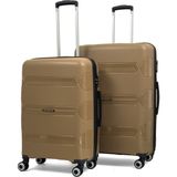 Reymond Luggage Lucas Polipropilen Kırılmaz Valiz, Orta Boy&büyük Boy - Gold