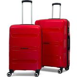 Reymond Luggage Lucas Polipropilen Kırılmaz Valiz, Orta Boy&büyük Boy - Kırmızı