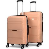 Reymond Luggage Lucas Polipropilen Kırılmaz Valiz, Orta Boy&büyük Boy - Pudra