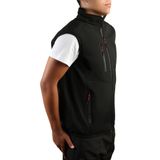 REYNARD Erkek Siyah Softshell Outdoor Yelek - Su ve Rüzgar Geçirmez İçi Polarlı 3 Cepli Spor Yelek