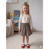 Reynur 2/10 Yaş Desenli Çocuk Poplin Etek - Leopar - 3 Yaş