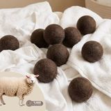 Reyo %100 Saf Yün Kurutma Makinesi Topu 9'lu Set - L Boy Kahverengi - Kimyasalsız Doğal Yumuşatıcı v