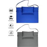 Reyo 2 Adet Taşınabilir Katlanır Plaj Havuz Minderi, Şezlong Minderi Kamp Yatağı Mavi/acikgri 31500-8899 - 180 x 60 x 2 cm