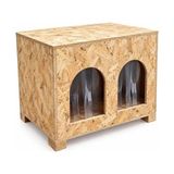Reyo 2 Bölmeli Yetişkin Kedi Evi, Kedi Barınağı, Sokak Hayvanları İçin Kedi Barınağı, Kedi Yuvası, Rüzgar ve Soğuğa Dayanıklı Ahşap 61x41x36 cm CAT50 - -