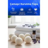Reyo 6 Adet Çamaşır Yün Kurutma Topu + %100 Saf Lavanta Esansı Krem