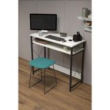 Reyo 90 x 37 cm Metal Ayaklı Çalışma Masası Bilgisayar Masası Beyaz - 90x37cm