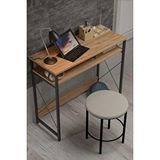 Reyo 90x37cm Metal Ayaklı Çalışma Masası Bilgisayar Masası Atlantik Çam
