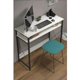 Reyo 90x37cm Metal Ayaklı Çalışma Masası Bilgisayar Masası Beyaz