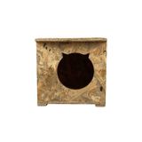 Reyo Ahşap Kedi Evi 45x35x34 cm Sıcak ve Soğuğa Dayanıklo OSB - CAT12