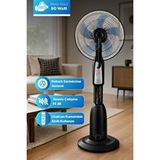 Reyo Alaz 90W Bakır Motor Kumandalı Buharlı Vantilatör - Siyah