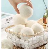Reyo Çamaşır Yün Kurutma Topu Doğal Yumuşatıcı, Kurutma Makinesi Için Büyük 6 Adet Yün Top Bez Çantalı