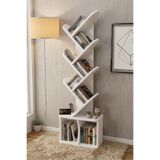 Reyo Falez 10 Raflı Kitaplık Modern Dekoratif Kitap Rafı Çok Katlı Kitap Standı Salon Ofis Organizer 7060 Beyaz