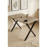 Reyo Falez 110x70 cm Yemek Masası Modern Ahşap Görünümlü Mutfak Ofis Balkon Bahçe Kafe Masası Traver
