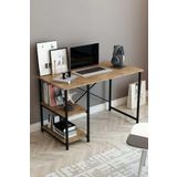 Reyo Falez 2 Raflı Çalışma Masası 60X120 - Bilgisayar Ofis Ders Masası Ceviz