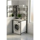 Reyo Falez Çamaşır Makinesi Üstü Dolap 2 Katlı Geniş Depolama Raf Ünitesi Metal Banyo Organizeri Si