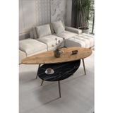 Reyo Falez Orta Sehpa Seti Modern 2'li Ahşap Ayaklı Salon Oturma Odası Dekoratif Sehpa Takımı 7779 C