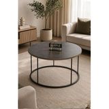 Reyo Falez Terra Lüx Gordion Yuvarlak Orta Sehpa – Modern Metal Ayaklı Salon ve Oturma Odası Sehpası 70 cm