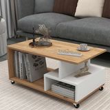 Reyo Home Enda Sultan Tekerlekli Orta Sehpa 86,5 x 50 cm Atlantik Çam
