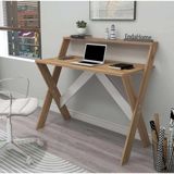 Reyo Home Enda x Ayaklı Raflı Ders Çalışma Masası 50 x 90 cm Atlantik Çam - 90 x 88 x 50