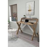 Reyo Home Enda X Ayaklı Raflı Ders Çalışma Masası 50x90 cm Atlantik Çam