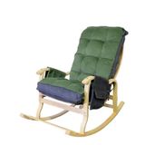 Reyo Home MD-22967 Sultan Lüx Ahşap Çift Minderli Çift Cepli Yeşil Füme Sallanan Sandalye