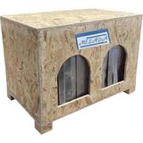 Reyo Kedi Evi Dış Ortam Uygun Ahşap Kedi Evi Double OSB 61x41x36 cm - CAT50